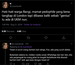 In a statement published in local daily sinar harian and reported by malay mail, the country's. Perlu Ke Bagi Peluang Kedua Genius Pedofile Belajar Di Ukm Sekarang Fokus Cari Infonet