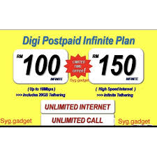 Can you activate a verizon prepaid phone for an existing verizon contract phone? Limited Time Offer Digi Postpaid Unlimited Internet Unlimited Hotspot Dp 150 Same Infinite 150 Shopee Malaysia