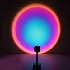 Sunset Projection Led Light Rainbow Floor Stand Modern Lamp Night Light For Living Room Bedroom Romantic Projector Gift For Wedding Birthday Party Usb Charging Rainbow Amazon Com
