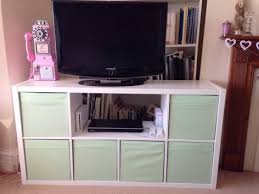 Very Quick Ikea Hack Expedit Kallax Bookshelf To Tv Bench With Storage Kallax Ikea Tv Bench Ikea