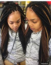 Multicolor Black And Blonde Knotless Braids Multi Color Box Braids Styled By Uniquebraidsandweaves Braided Hairdo Box Braids Hairstyles Small Box Braids
