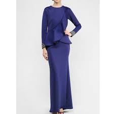Discover our latest baju kurung designs for baju raya 2020. Pikatkl Baju Kurung Modern Navy Blue Women S Fashion Muslimah Fashion On Carousell