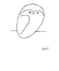 The Owl Pablo Picasso Sketch Drawing Line Design Mini Art Print By Art O Rama Shop Without Stand 3 X 4 Picasso Sketches Mini Art Picasso