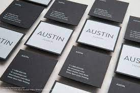 Same day business card printing business cards make the ultimate first impression. Minimalist Black Square Business Card Austin Fashion
