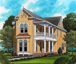 Plan 9396el Four Bedroom Narrow Lot Home Victorian House Plans House Plans Farmhouse Family House Plans