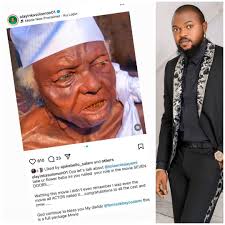 On the movie set of my brother @showolamilekan. Acting the role of "Baba  Alado" a maniac prophet. Movie title is "AIYE ATIJO". Great working with  you @showolamilekan. Guys watch out you would