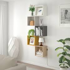 Eket Wall Mounted Storage Combination Multicolor 1 Ikea Eket Ikea Small Bedroom Flexible Furniture