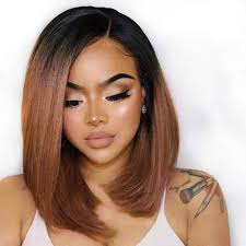If you've washed your hair, make sure it's completely dry before you start. Amazon Com Wowsexy Hair Ombre 1b 30 Short Bob Lace Front Human Hair Wigs For African American Women Brazilian Virgin Hair Two Tone Lace Wigs With Pre Plucked Hairline 14 Inch Lace Front Wig