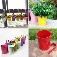 Vos plantes pousseront et s´épanouiront en un clin d´oeil. 10 Pcs Belle Metal Fer Fleur Pot Suspendu Balcon Jardiniere Decor A La Maison 10 Couleurs Cdiscount Jardin