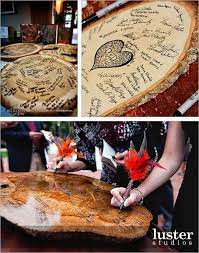Wooden Slice Guest Book Alternative Creative Guest Book Wedding Guest Book Guest Book
