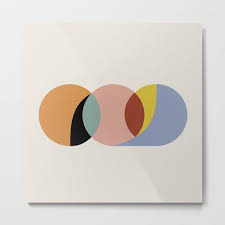 Geometric Harmony Vintage Rainbow Colors Metal Art Print By Colour Poems Large In 2020 Metal Art Prints Metal Prints Rainbow Colors