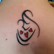 Mother And Baby Tattoo 3 Hearts To Represent Each Child Middle Is Slightly Tattoos For Daughters Tattoos For Kids Mommy Tattoos