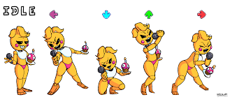 I just decided to draw Toy Chica in fnf style. : r/fivenightsatfreddys