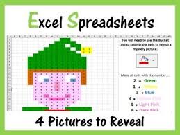 Excel Spreadsheets Christmas Mystery Pictures Fill Color 2 Computer Lab Digitaleducation Christmas Mystery Pictures Mystery Pictures Teaching Coding