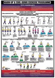 warm up and cool down exercise chart cool down exercises