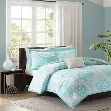 Modern Light Blue Grey Navy Suede Ultra Soft Comforter Set Pillows New Comforters Bedding Sets Com Home Garden