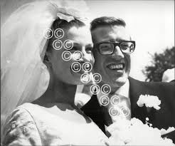 34872708-Wedding day of Entertainer, Roy Castle and Fiona Dickson, pictured  outside St. James s church, Gerrards Cross