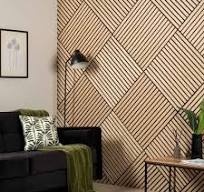 Interior sala decoração 3d parede akoestische panelen woodupp akupanel  parede de madeira akustik Platten painéis acústicos