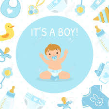 Oh baby, it's a boy! Its Boy Baby Shower Invitation Banner Template Light Blue Card Royalty Free Cliparts Vectors And Stock Illustration Image 128165756