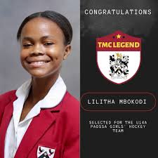 Congratulations to the following girls who were selected for PADSSA hockey  teams: U14 B : Maddison-Rose Gibson U14 A : Lilitha Mbokodi, Zoe Mokhethi  U16 B : Lusanda Miya, Elizabeth Bold U16