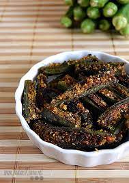 Bharwa Bhindi Gujurati Bhinda Sambhariya Okra Recipes Okra Stuffed With Coconut Peanuts And Sp Indian Food Recipes Recipes Indian Food Recipes Vegetarian