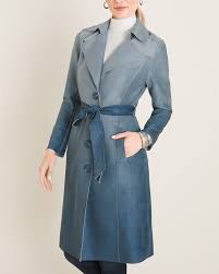 •dress stylish coats up or down for the ultimate style. Ombre Faux Suede Trench Coat Chico S