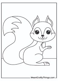 The first page has the species name on it, and the second is left blank. Printable Squirrels Coloring Pages Updated 2021