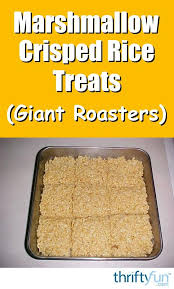 Marshmallow Crisped Rice Treats Giant Roasters Recipes With Marshmallows New Dessert Recipe Rice Krispie Treats