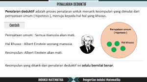 Penalaran deduktif adalah proses penalaran untuk manarik kesimpulan berupa prinsip atau. Induksi Matematika Bagian 1 Youtube