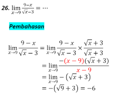 Tentukan hasil dari bentuk limit tersebut…. Soal Dan Pembahasan Limit Fungsi Aljabar Terlengkap Soalskul