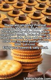 Role Of Stuffed Ritz Crackers Dessert Recipes Desserts Sweet And Salty