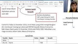 Hutang dibedakan menjadi hutang jangka pendek dan hutang jangka panjang. Prinsip Perakaunan Modul 8 3 Hutang Lapuk Hutang Lapuk Terpulih Peruntukan Hutang Ragu Youtube