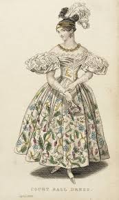 Fashion Plate Court Ball Dress Fashion Plates Fashion Illustration Vintage Regency Era Fashion