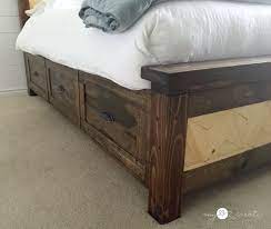 Check spelling or type a new query. Farmhouse Storage Bed With Geometric Pattern Diy Storage Bed Diy Bed Frame Easy Bed Frame With Storage