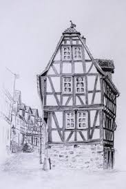 Vanessa Dippel Fachwerk Mit Bleistift Hauser Zeichnen Gebaude Zeichnung Haus Zeichnung