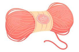 Yarn hank icon. Hand craft wool in cartoon style