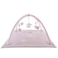 Alfombra De Estimulacion Para Bebes De Algodon Rosa 90 X 90 Cm Victorine Maisons Du Monde Cotton Baby Infant Activities Baby Bedroom
