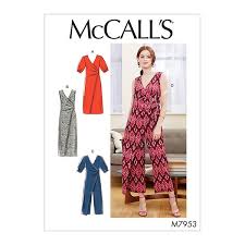 150cm selbst genäht (im ebook beschrieben) oder gekauft hinweise zum ausdrucken des schnittmusters: Kleid Jumpsuit Mccall S 7953 32 40 Schnittmuster Kleid Stoffe De