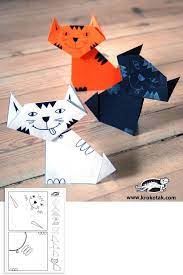 Bastelanleitung tiere zum ausdrucken katze origami tiere basteln 21 witzige ideen mit anleitungen die tiere die die ausmalbild junge katze zum ausdrucken. Cat Origami Origami Katze Origami Tiere Kreativ