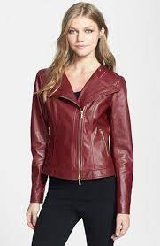 Lafayette 148 New York Plonge Lambskin Leather Moto Jacket Online Only Nordstrom Leather Jackets Women Leather Jacket Style Leather Moto Jacket