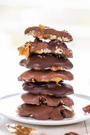 Heat shortening and chocolate chips over low heat just until chocolate is melted. Homemade Chocolate Turtles With Pecans Caramel Averie Cooks