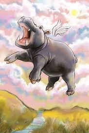A Flying Hippo Nijlpaard Dieren