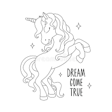 Camping coloring pages and sheets for adults and kids. Unicorn Coloring Pages Dream Come True Text Illustration For T Shirts And Fabrics Or Kids Fashion Artworks Children Books Stock Illustration Illustration Of Shape Background 144419822