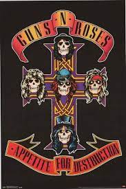 Though axl rose is the only original guns member to feature on the album, chinese democracy contains plenty of merit, and while its title track is also a contender among the best guns n' roses. Guns N Roses Appetite For Destruction Poster 22x34 Bananaroad Guns N Roses Appetite For Destruction Music Poster