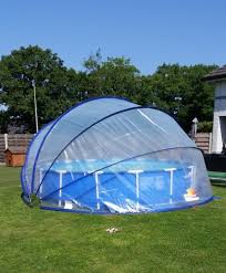 Gallery The Swimming Pool Dome Sunnytent Uk In 2020 Pool Canopy Swimming Pool Decks Swimming Pool Enclosures