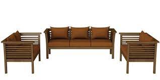 It's often used for outdoor furniture, since it's more resistant to the elements than other types of wood. Buy Belmond Teak Wood 3 2 2 Sofa Set In Walnut Finish By Casateak Online Sofa Sets Sofa Sets Furniture Pepperfry Product