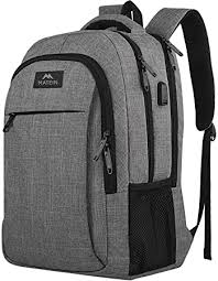 Amazon Com Matein Travel Laptop Backpack Business Anti Theft Slim Durable Laptops Backpack With Usb Charging Port Water Resistant College School Computer Bag Gifts For Men Women Fits 15 6 Inch Notebook Grey