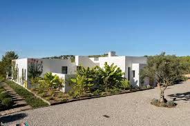 Modern Minimalist New Built Villa In Ibiza General View Parking And Garden Casas En Venta