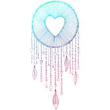 Wall Decal Boho Dream Catcher Heart Wall Decals Wall Decal Girls Hearts Ambiance Sticker Dans la chambre de votre bébé ou enfant pour des beaux rêves. wall decal boho dream catcher heart