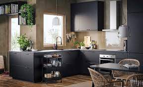 Ikea gloss kitchen cabinet doors kitchen cabinet designs. Metod Black Kungsbacka Anthracite High Cabinet For Fridge Freezer 60x60x220 Cm Ikea
